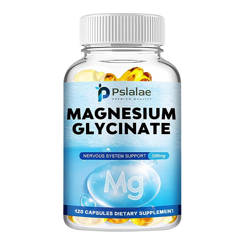 Magnesium Glycinate - Relaxation, Bone Health, Nervous System Support, Premium Formula - 120 Capsules