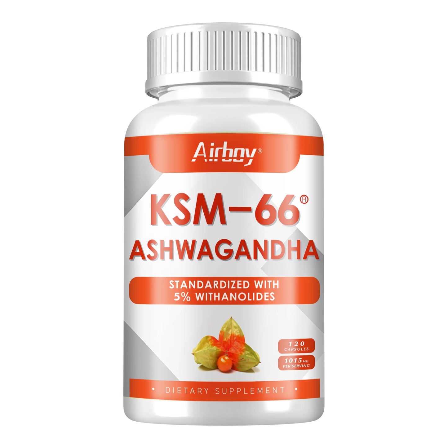 KSM-66 Ashwagandha Root Extract - Improve Mood, Relieve Stress, Promote Brain Development,Promote Healthy Sleep - 120 Capsules